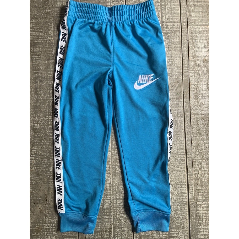 NIKE‎ Toddler Boy's Joggers Sweatpants Blue White Logo Swoosh Size 4T